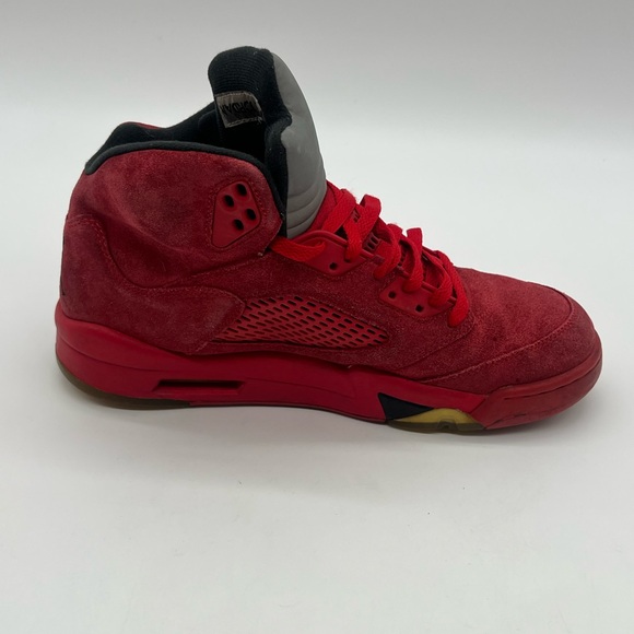 Nike Men’s Size 9.5 Air Jordan 5 Retro Red Suede Lace Up Sneaker 136027-602. - Picture 8 of 13